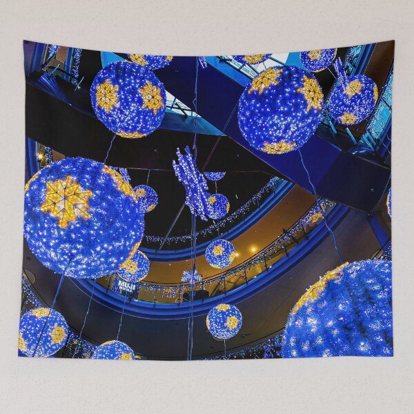 Item preview, Blue and Yellow Glowing Hanging Ornament  designed and sold by Merch_Tingz.
