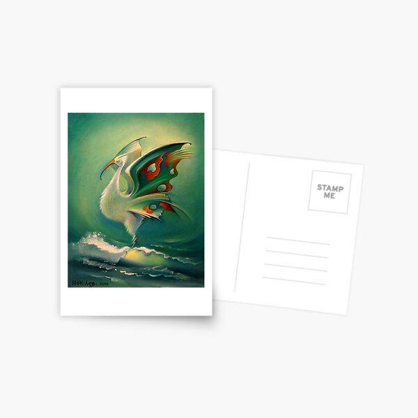 The Bird of Happiness on the Wave of Success! Postcard