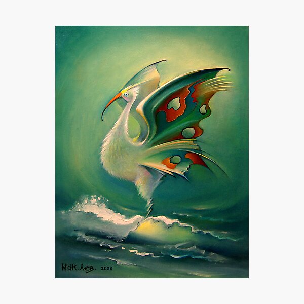 The Bird of Happiness on the Wave of Success! Photographic Print