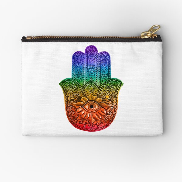 Hamsa Evil Eye Zipper Pouch