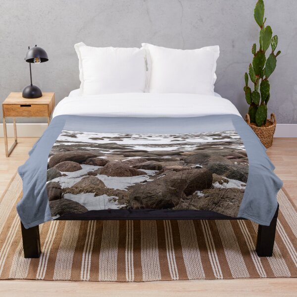 Item preview, Rocks and snow on the coast of frozen sea designed and sold by lena-maximova.