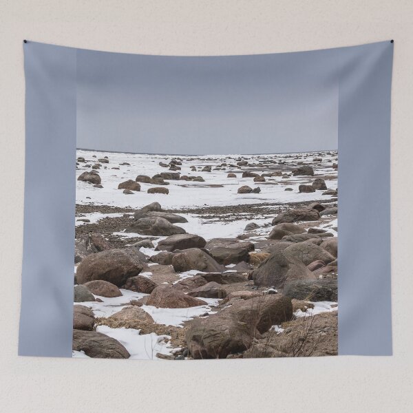 Item preview, Rocks and snow on the coast of frozen sea designed and sold by lena-maximova.