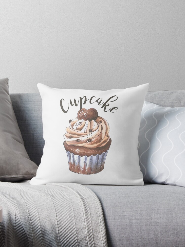 Thumbnail 1 of 4, Pillow, Cupcake designed and sold by OtterFactory.