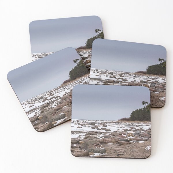 Item preview, Rocks and snow on the coast of frozen sea designed and sold by lena-maximova.