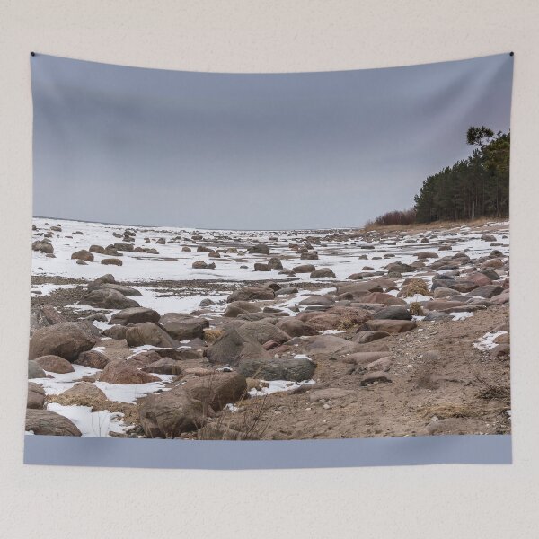 Item preview, Rocks and snow on the coast of frozen sea designed and sold by lena-maximova.