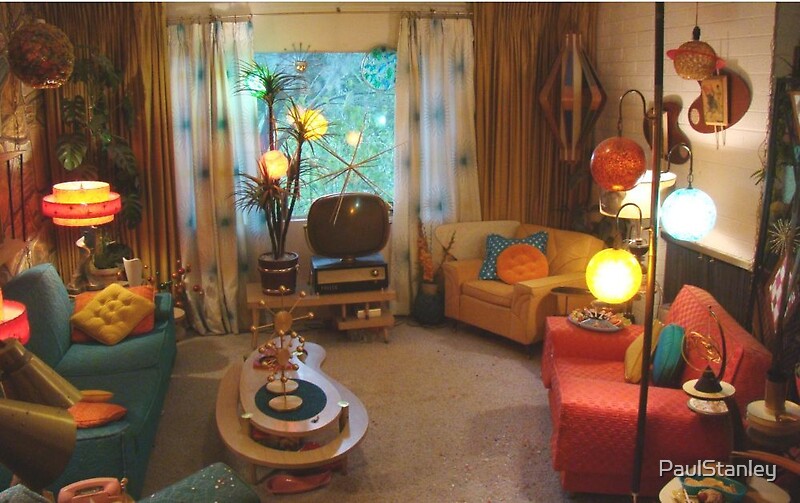 1950's inspierd living room