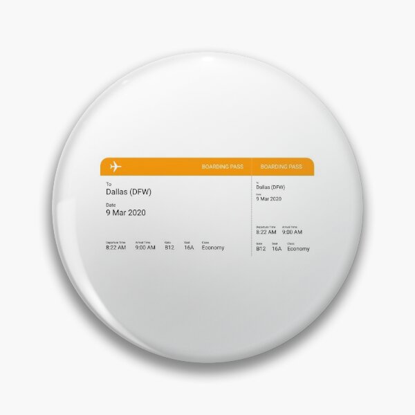 Item preview, Dallas Boarding Pass Airline Ticket designed and sold by sebastiandoe5.