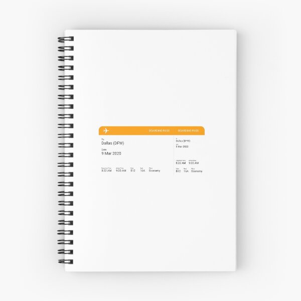 Item preview, Dallas Boarding Pass Airline Ticket designed and sold by sebastiandoe5.