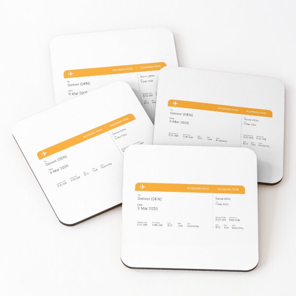 Item preview, Denver Boarding Pass Airline Ticket designed and sold by sebastiandoe5.