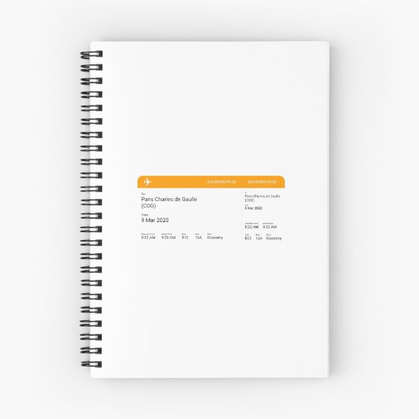 Item preview, Paris Charles de Gaulle Boarding Pass Airline Ticket designed and sold by sebastiandoe5.