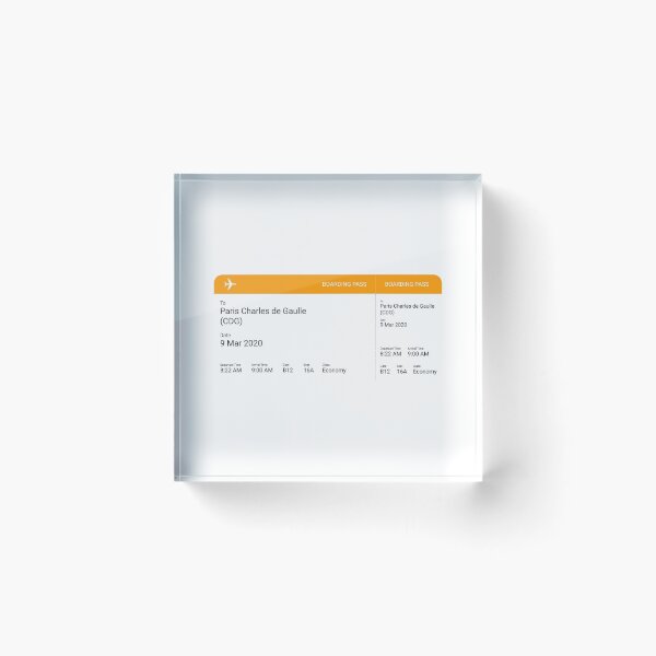 Item preview, Paris Charles de Gaulle Boarding Pass Airline Ticket designed and sold by sebastiandoe5.