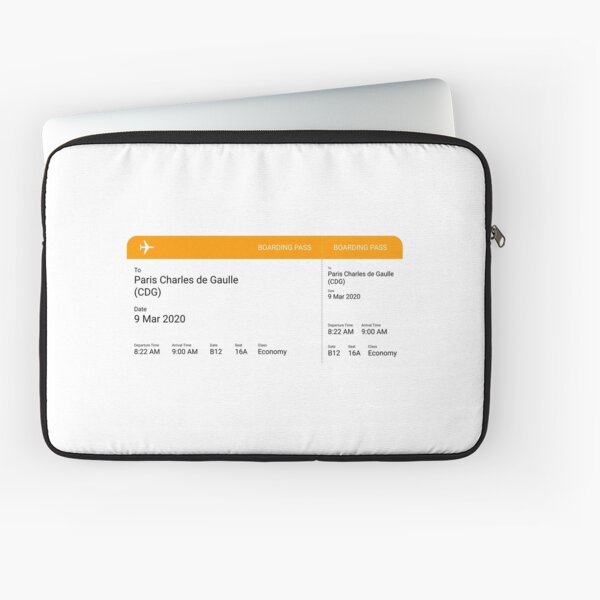 Paris Charles de Gaulle Boarding Pass Airline Ticket