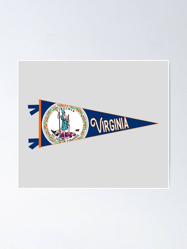 P Ster Bander N De La Bandera De Virginia De Zsonn Redbubble