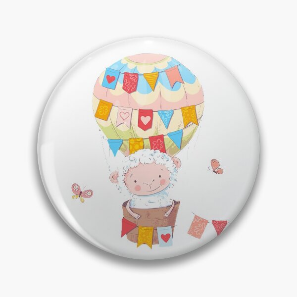 Item preview, Little sheep in his hot air balloon designed and sold by OtterFactory.