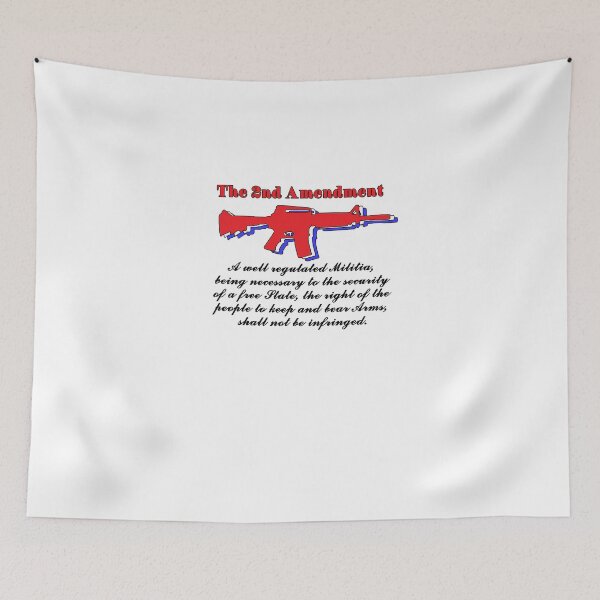 Item preview, The Second Amendment AR-15 RED WHITE BLUE designed and sold by GreenArtDesigns.