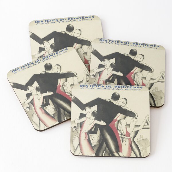 Item preview, Ballroom Dancers, French Vintage Dance Poster designed and sold by vintagevivian.