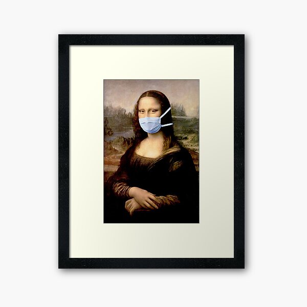 Vista previa del artículo con la obra «Mona Lisa Coronavirus», diseñado y vendido por DMUniverse.