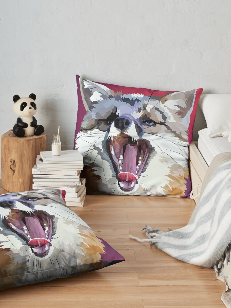 Alternate view of Yawning fox Floor Pillow