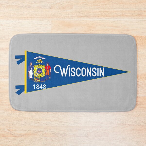 Item preview, Wisconsin Flag Pennant designed and sold by Decal Mania.