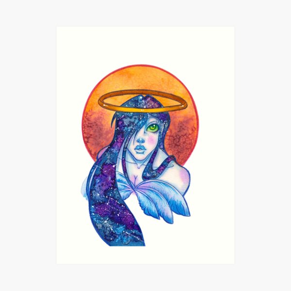 burning galaxy Art Print