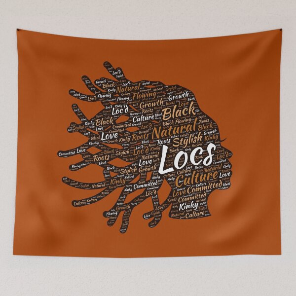 Item preview, Locs Silhouette Words in Hair Art designed and sold by blackartmatters.