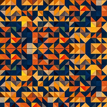 Artwork thumbnail, Retro Color Geometric Pattern by Sheila Wenzel Ganny