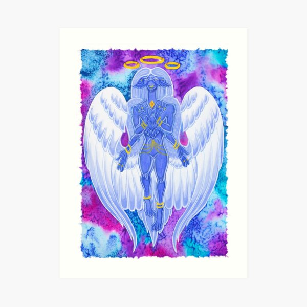 divine beast dragon watercolour Art Print