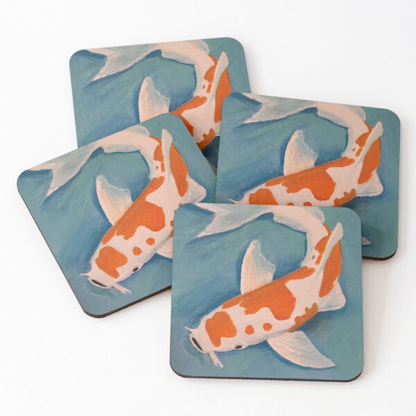 Item preview, Koi fish Acrylic painting  designed and sold by Sunshinesmile83.