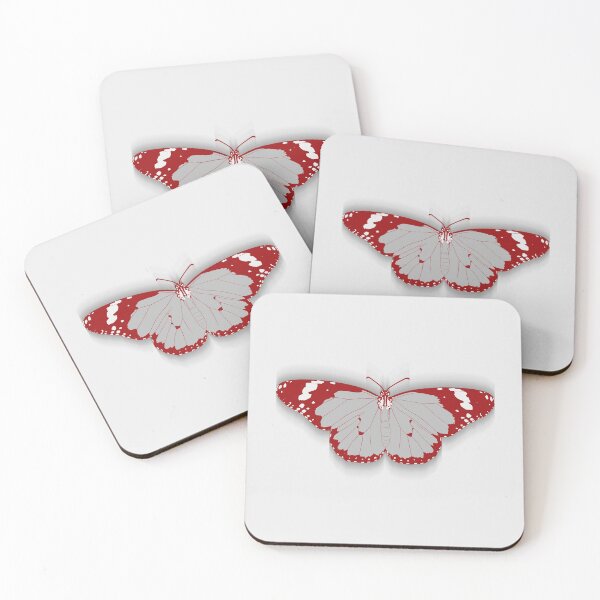 Item preview, Frail  Red & Gray Butterfly designed and sold by ArthurPopular®.