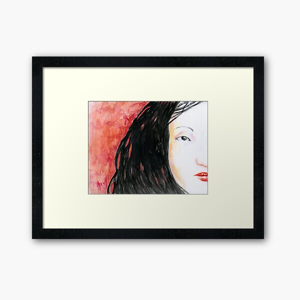 Blood Red Tokyo Bed Framed Art Print