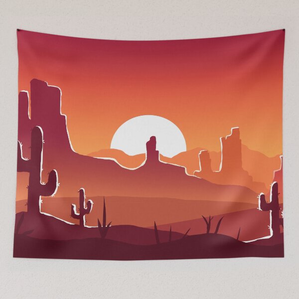 Item preview, Desert Sunset - Original Landscape Painting designed and sold by BecomingBookish.
