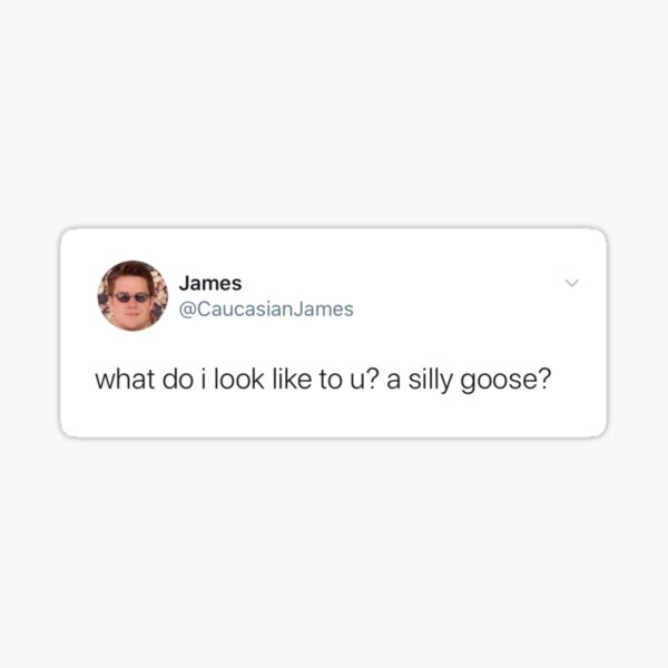Caucasian James Tweet Sticker