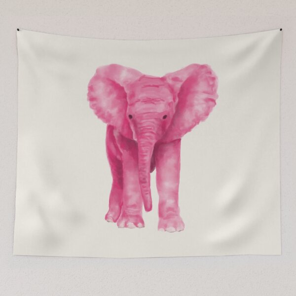 Artikelvorschau, Rosa Aquarell-Elefant entworfen und verkauft von ForestGiraffe.
