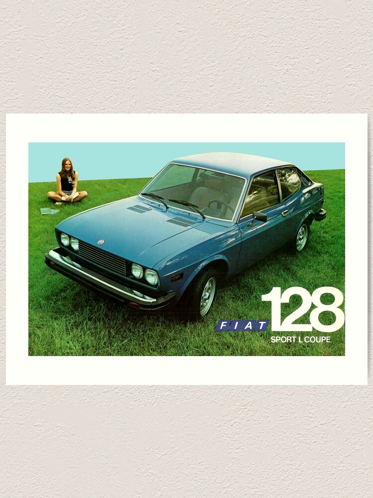 Fiat 128 Sport Coupe Art Print By Throwbackm2 Redbubble