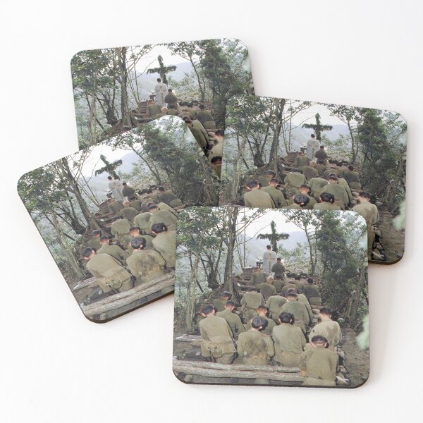 Item preview, Chaplain Kenny Lynch conducts services north of Hwacheon for men of the 31st Regiment, 1951. designed and sold by Marina Amaral.