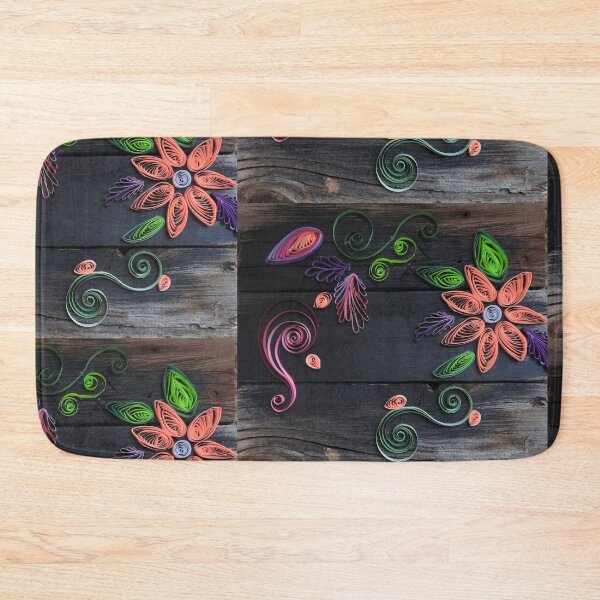 Item preview, quilled pink flower design on barnwood designed and sold by Stephanie  Skeem.