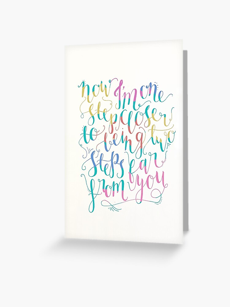 Infinity Lyrics Greeting Card By Tashalmighty Redbubble