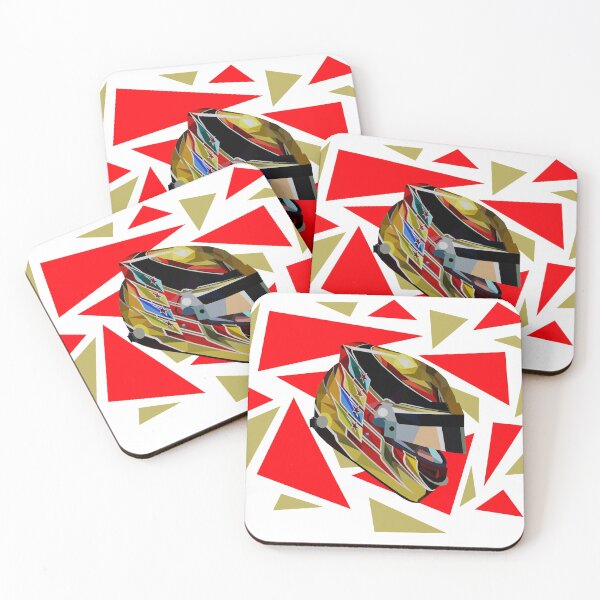 Item preview, Lewis Hamilton colorful golden helmet designed and sold by MG-Artwork.