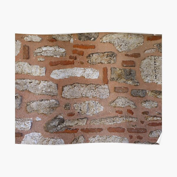 White stone, red brick, pink mortar (Topkapı Sarayı) Poster