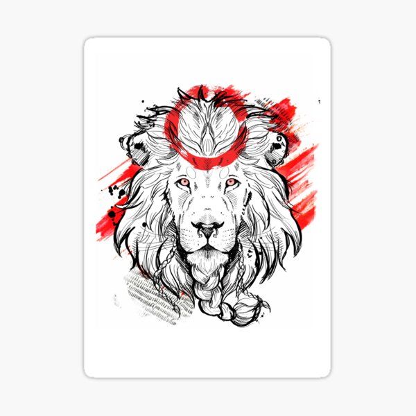 Barbarian Lion Sticker