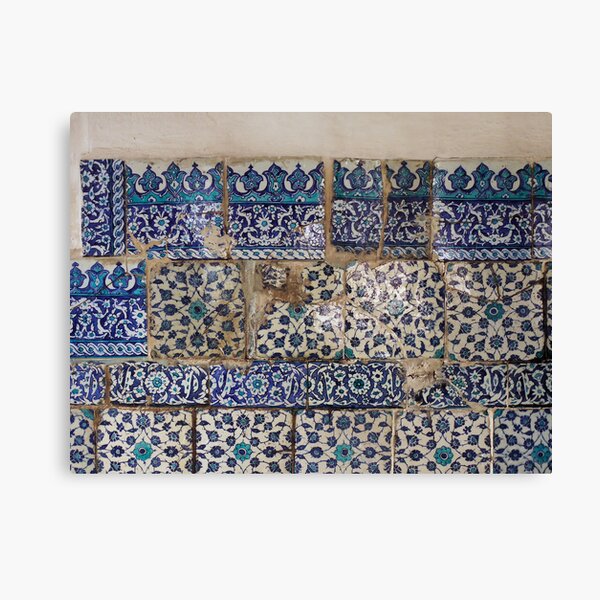 Ancient İznik tiles in the Çinili Camii (Tiled Mosque) Canvas Print