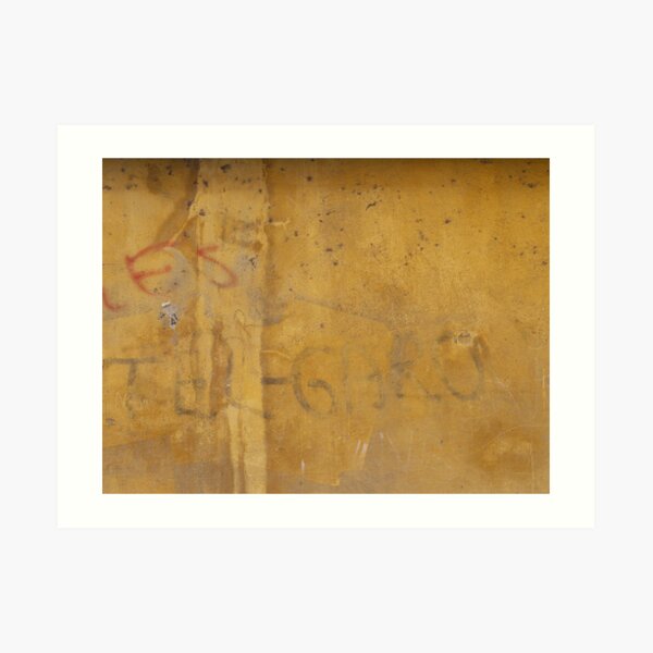 Graffiti on a painted wall Art Print