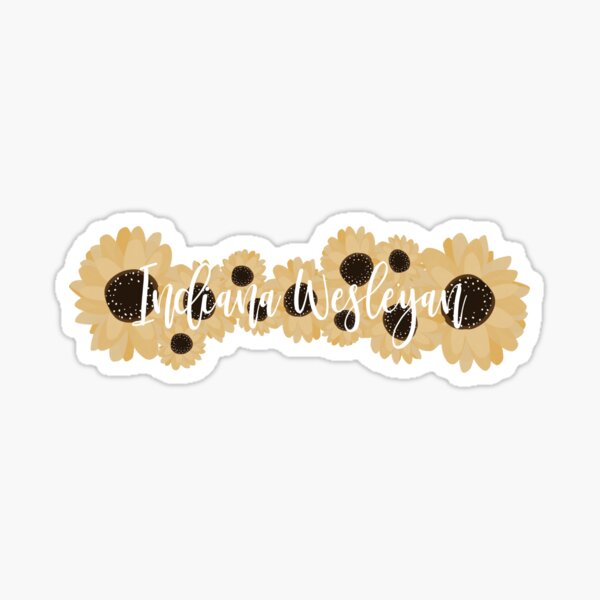 Indiana Wesleyan Floral Sticker
