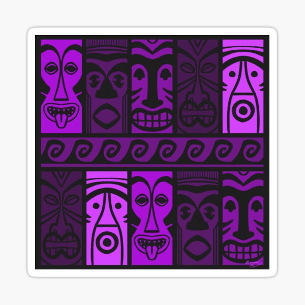 Purple Tide Tikis! Sticker