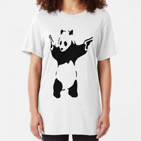 Banksy Panda Slim Fit T-Shirt