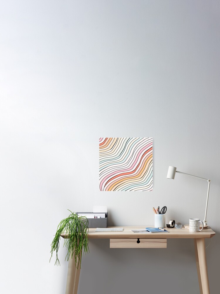 Wavy Summer Aesthetic Poster By esigns17 Redbubble