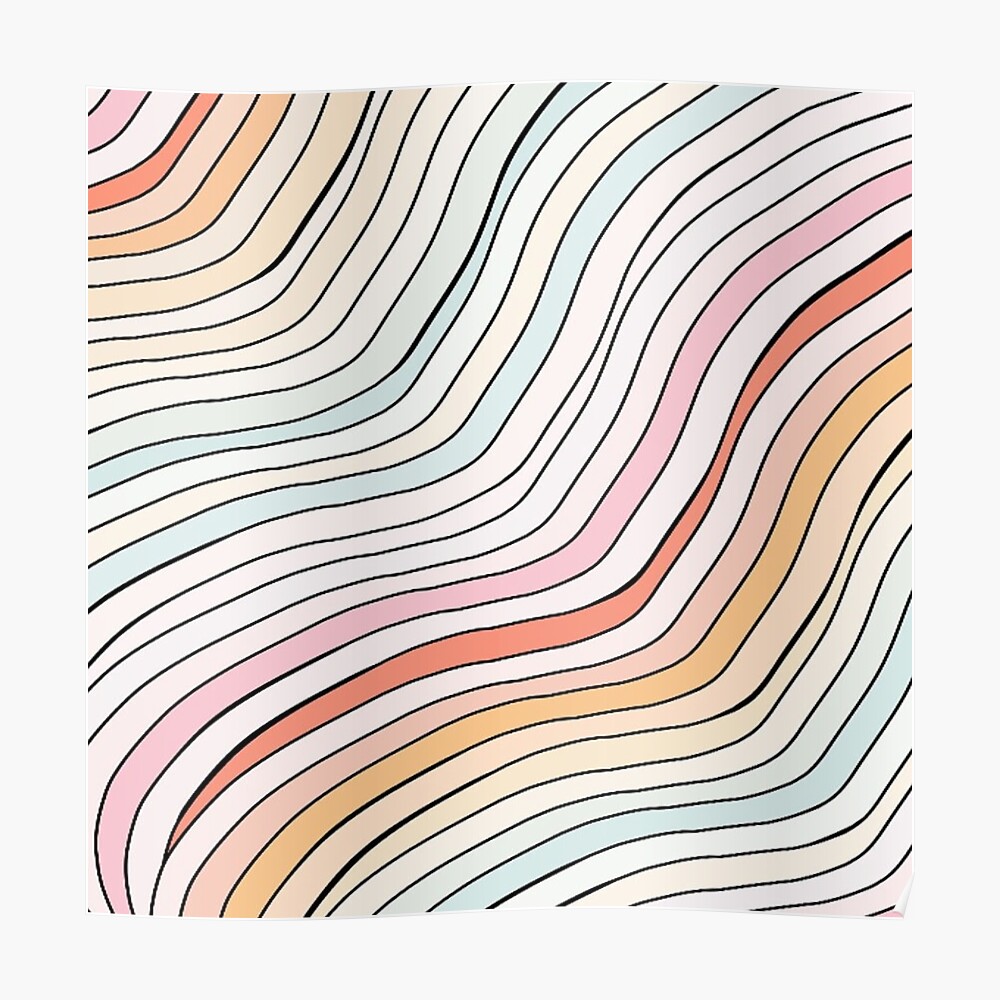 Wavy Summer Aesthetic Tapestry By esigns17 Redbubble