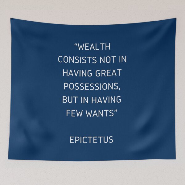 Item preview, Stoic Philosophy Quote - Epictetus Words of Wisdom on Wealth designed and sold by Inspirationmotivation.