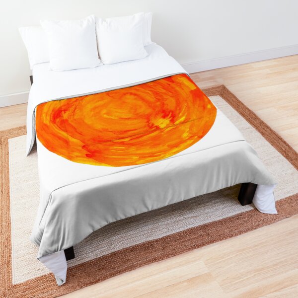 bright watercolor sun Comforter