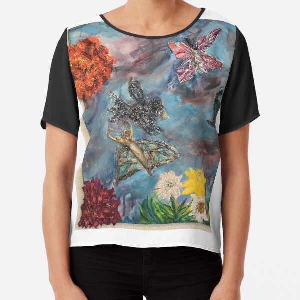 Damaged But Beautiful Chiffon Top